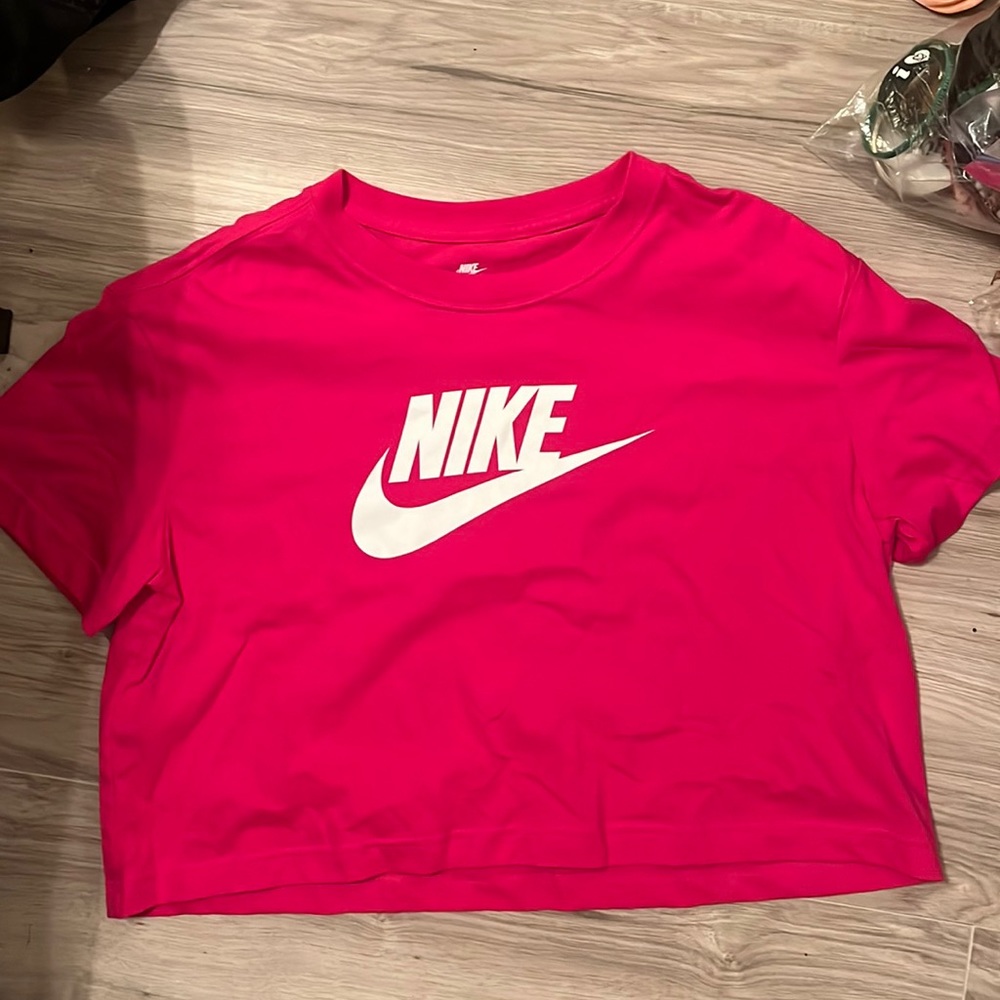 Pink Nike crop top